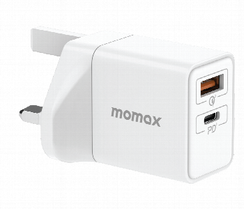 Express Delivery - MOMAX ONEPLUG 2 PORT 25W WALL CHARGER WHITE - ID 7143257