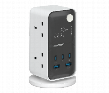 Express Delivery - MOMAX 1CHARGE WORK FLOW 6 OUTLET DIGITAL DISPLAY POWER TOWER WITH USB - ID 7143276