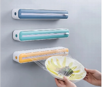 Express Delivery - Reusable Plastic Food Packaging Dispenser with Slide Cutter Multicolour - ID 7143315