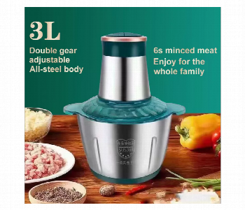 Express Delivery - 3L Stainless Steel Electric Food Chopper Meat Grinder Food Processor for Meat Vegetables Fruits and Nuts - ID 7143359