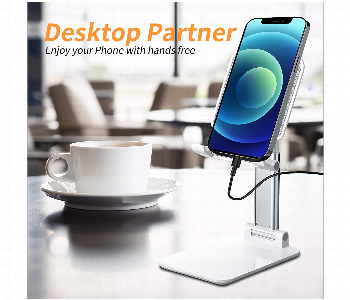 Express Delivery - Foldable Mobile Holder Stand Angle and Height Adjustable Anti Slip Design Compatible with All Smartphones - ID 7143497