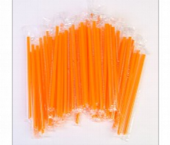 Express Delivery - Plastic Straw Wrapped Orange 8 Mm 150 Piece Package - ID 7143536