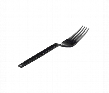 Express Delivery - Plastic Disposable Black Fork for picking up and eating solid foods - ID 7143538