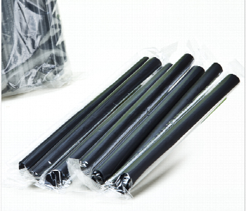 Express Delivery - Plastic Straw Wrapped Black 12 Mm 100 Piece Package - ID 7143548