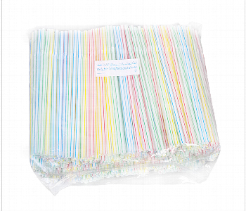 Express Delivery - Plastic Straw Multicolored  Q Pac 100 Piece Package - ID 7143549