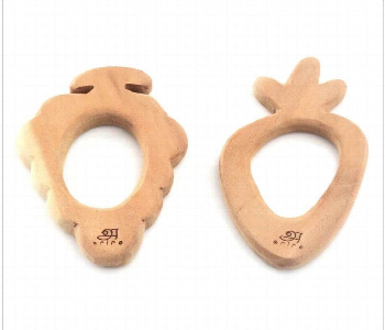 Express Delivery - Grap and Carrot Neem Wood Teether for Babies Safe and Natural Teething Relief - ID 7143616