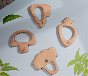 Express Delivery - Vegetables Neem Wood Teethers for Babies Safe and Natural Teething Relief - ID 7143653