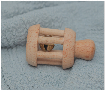 Express Delivery - Natural Wooden Bell Rattle Toy for Babies - ID 7143665