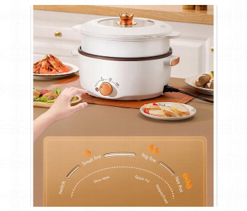 Express Delivery - Galaxy Electric Hot Pot 4L Ramen Cooker With Overheat Protection Double Layer Portable Multifunctional - ID 7143828