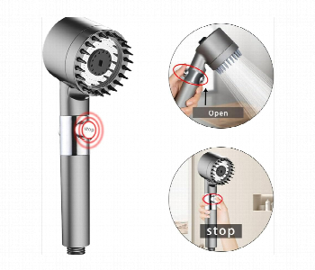 Express Delivery - Turbo 3 Spray Mode Detachable Spray Gun Mode with Pause Switch for Dry Hair and Skin high pressure shower heads - ID 7143856