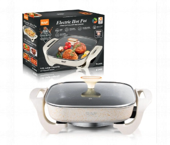 Express Delivery - RAF Multi functional Electric Knob Control 1200W 5L Non stick coating Electric Hot Pot Cooking - ID 7143872