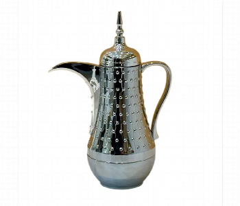 Express Delivery - Flask Dallah 1.0L Dots Design Silver - ID 7144233