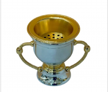 Express Delivery - Incense Burner New Plain Silver Gold 1183 SG - ID 7144287