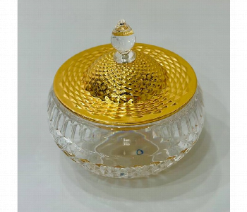 Express Delivery - Acrylic Thamer Candy Bowl Gold Cover Large AC049 LG - ID 7144299