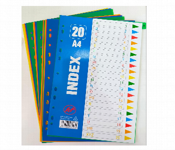 Express Delivery - A4 Index File Divider 1 to 20 Colours for Document Organization - ID 7144333