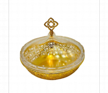 Express Delivery - Dates Bowl Acrylic Cover Gold Medium 18cm - ID 7144429