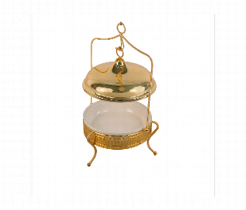 Express Delivery - Ceramic Sweet Bowl with Holder Golden AQ1020LG - ID 7144488