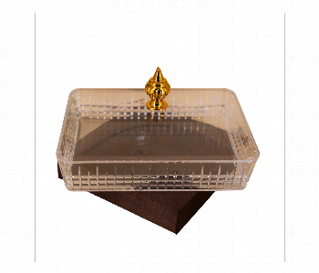 Express Delivery - Acrylic Candy Box Rectangle Gold Medium 30cm - ID 7144553