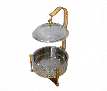 Express Delivery - Chafing Dish Round 4L Full Silver Gold - ID 7144578