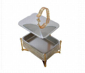 Express Delivery - Chafing Dish Rect 8L Silver Gold - ID 7144591