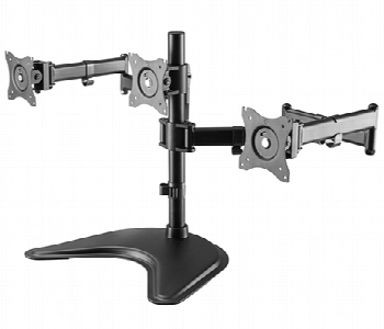 Express Delivery - SKILL TECH SH 070 T036 Single Pole Triple Monitor Aluminium Articulating Mount 13 to 27 Inch - ID 7144645