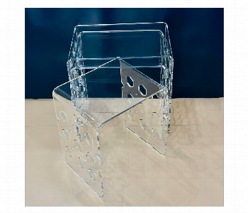 Express Delivery - Acrylic Tea Table Rect. 3PCS Set Transparent AC007P - ID 7144672