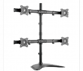 Express Delivery - SKILL TECH SH T048 Quad Monitor Premium Articulating Aluminium Mount 13 to 27 Inch - ID 7144677