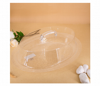 Express Delivery - Acrylic Oval Tray with Cover Crystal Design AC058 - ID 7144691