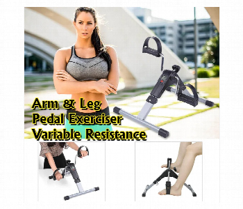 Express Delivery - Arm  Leg Pedal Exerciser Variable Resistance with LCD Display - ID 7144772