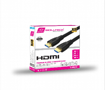 Express Delivery - SKILL TECH SH HD20CS 001M HDMI Cable 1M 1.4v 10.2Gbps Gold Plated 4K 2K 1080P - ID 7144954