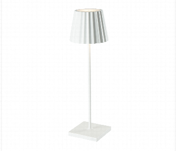 Express Delivery - Plisse Cordless Lamp by Elant White - ID 7145077