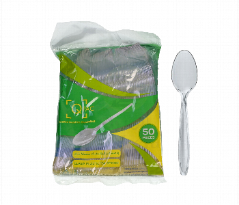 Express Delivery - Tea Spoon Plastic Clear  Q Pac  1x50Pcs - ID 7145281