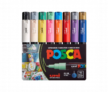 Express Delivery - Posca PC 1M Extra Fine 0 7mm Paint Marker Pen 16 Pcs - ID 7145355