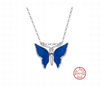 Express Delivery - Butterfly Dream Silver Necklace 6172 - ID 7145456