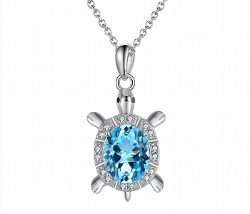 Express Delivery - Ocean Glow Sterling Silver Necklace 6173 - ID 7145458