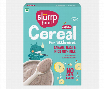 Express Delivery - Slurrp Farm Ragi Rice and Banana with Milk Mildly Sweetened with Date Powder No Added Sugar Instant Cereal - ID 7145459
