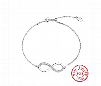 Express Delivery - Infinite Charm Sterling Silver Bracelet 3155 - ID 7145463