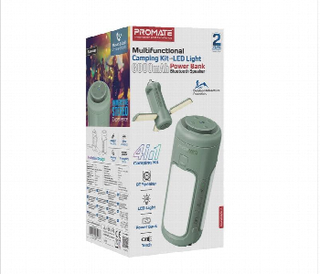 Express Delivery - Multifunctional Camping Kit With Led Light . 6000Mah Power Bank And Bluetooth Speaker - ID 7147235