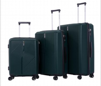 Express Delivery - Trekova 3 Pieces Pp Luggage Trolley Set Dark Green - ID 7147369