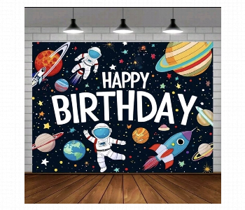 Express Delivery - Space Theme Birthday Decoration  Backdrop Poster 230X 180 - ID 7147374