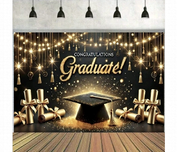 Express Delivery - Congratulations Graduate Back Drop Poster 210X 150 Cm - ID 7147375