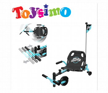 Razor Crazy Cart Shuffle Blk Teal 4 Plus Front View - ID 7147423
