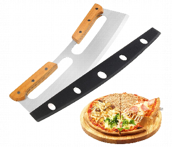 New Arrivals For Pizza Cutter Knife With Wooden Handles And  Protective Cover - ID 7147489
