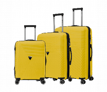 New Arrivals For Para John 3 Pcs 8 Wheels Pp Luggage Yellow - ID 7147547