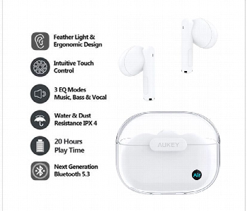 New Arrivals For Aukey Ep M2 Move Air True Wireless Earbuds . White - ID 7147666