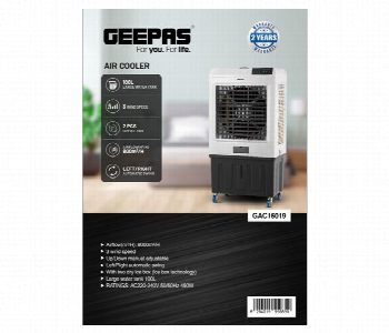 Express Delivery - Geepas 100 L Air Cooler Gac16019 Equipped With Ice Box Technology 3 Wind Speed - ID 7147693