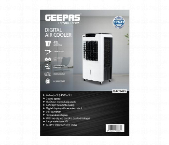 Express Delivery - Geepas Digital Air Cooler 45L With Ice Box Technology 3 Wind Speed - ID 7147694