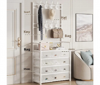 New Arrivals For Multi Purpose Metal Multi Layer Shoe And Hat Hanging Bag Door Storage Coat Rack Black - ID 7147745