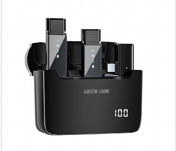 Express Delivery - Green Lion 2 In 1 Digital Display Microphone - ID 7147807