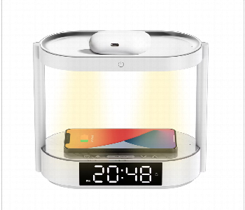 Express Delivery - Porodo Bedside Lamp With Wireless Charger And Digital Clock - ID 7147870